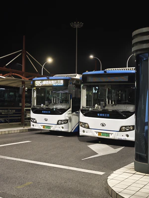 2辆915路停靠在终点站龙华东路制造局路 W8A-134&W8A-135 象牌（浦东上南） SXC6810GBV2.jpg