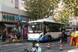 S9E-093 申沃（浦东杨高）SWB6868EV03G 代119路 商城路南泉北路→齐河路云莲路 停靠在南泉路蓝村路.jpg