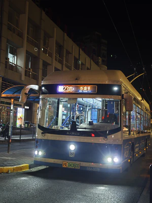 S5A-0076 申沃 SWB5129BEV69G(iEV12T) 23路到达并停靠在终点站等待发车前往忻康里.jpg