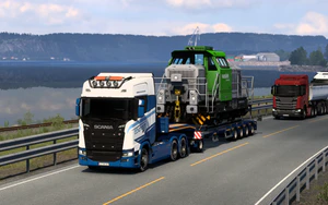 牵引着G6行驶在北欧湖边小路的斯堪尼亚 (4).png