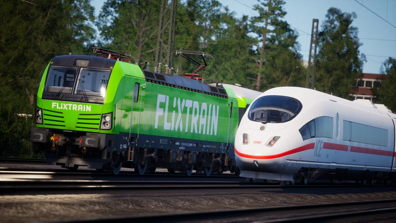 文件:FlixTrain列车与ICE3M行驶在亚琛-科隆高速铁路上.jpg