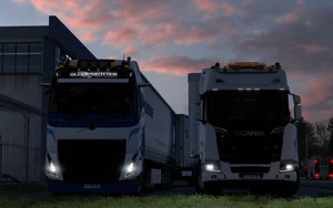 晚霞下的沃尔沃和斯堪尼亚 01.png