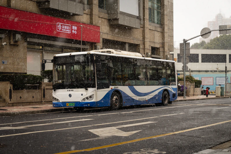 文件:雪中奉贤公交L1B-034停靠在淡水路金陵中路.png